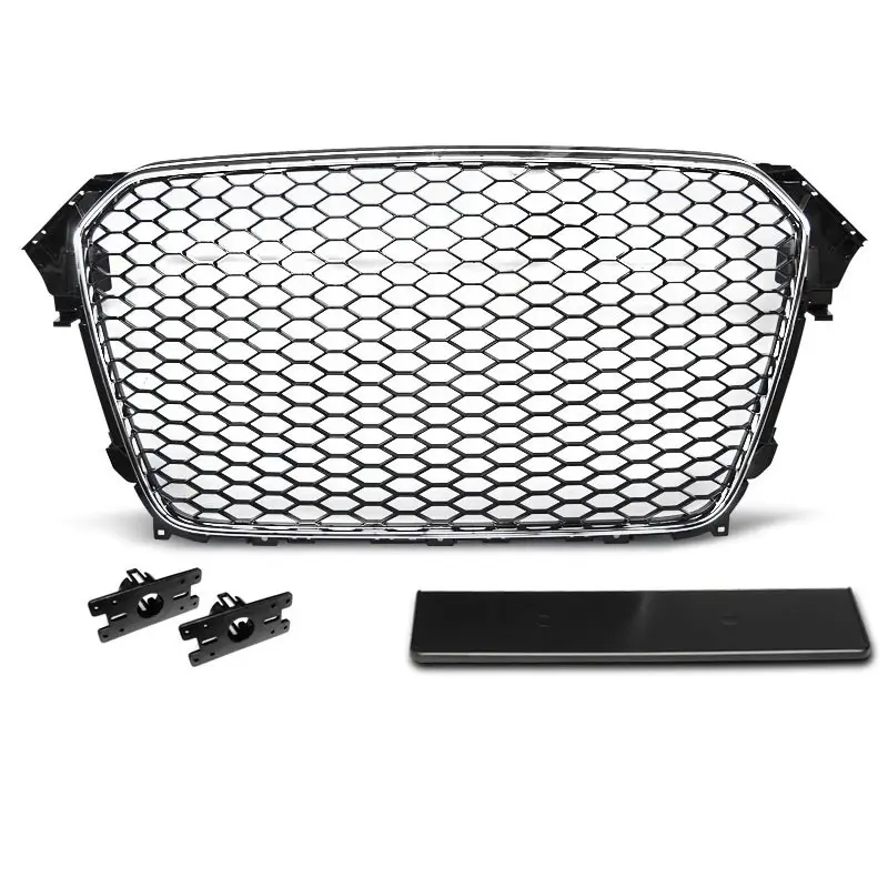 GRILLE SPORT CHROME NOIRE POUR AUDI A4 (B8) 11.11-15 Vente Directe