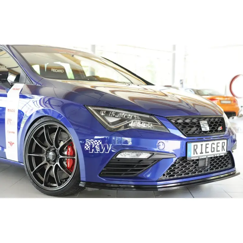 Nouvel Arrivage LAME AVANT RIEGER POUR SEAT LEON FR (17-20) AUSSI LEON CUPRA - FACELIFT - NOIR BRILLANT