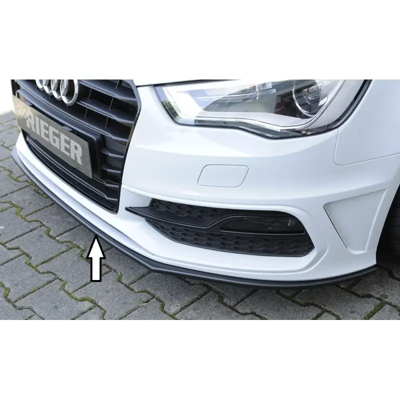 Offre Exclusive LAME AVANT RIEGER POUR AUDI A3 8V (12-16) S-LINE - AUSSI S3 - 3 PORTES - 5 PORTES - SPORTBACK - NOIR MAT