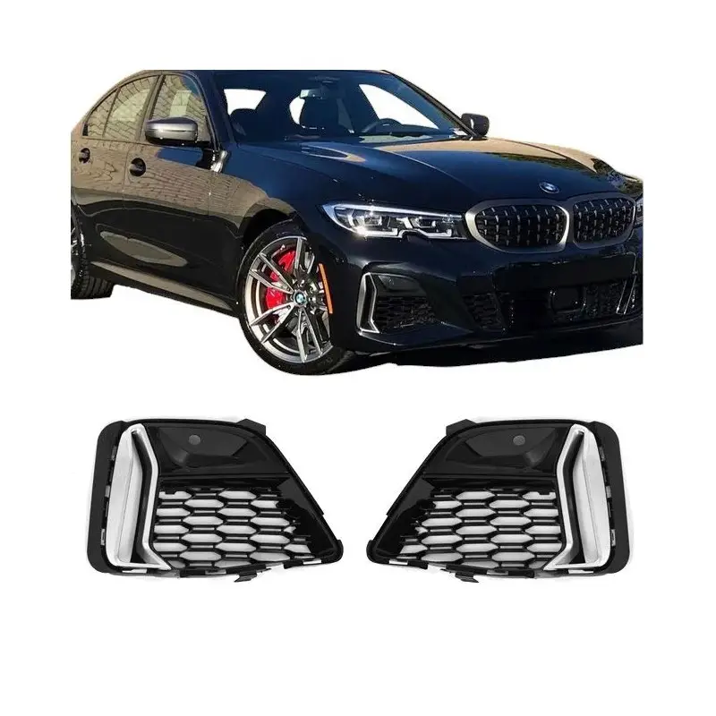SET DE DEUX GRILLES DE PARE-CHOCS AVANT M340I NOIR BRILLANT / ALU POUR BMW G20 G21 (19-22) AVEC PACK-M Bon Plan