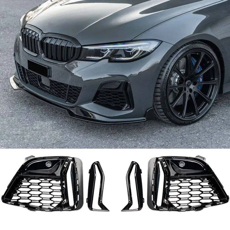 Bon Plan SET DE DEUX GRILLES DE PARE-CHOCS AVANT M340I NOIR BRILLANT POUR BMW G20 G21 (19-22) AVEC PACK-M