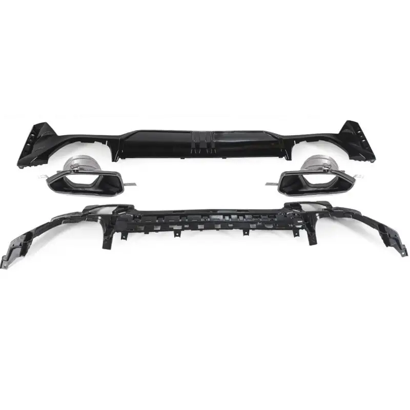 DIFFUSEUR M-PERFORMANCE + EMBOUTS D'ÉCHAPPEMENT NOIR LOOK 340I POUR BMW SÉRIE 3 G20 LCI (22-24) + G21 LCI TOURING (22-24) Remise
