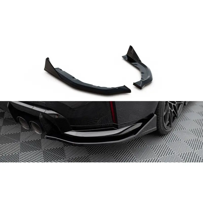 LAMES DE PARE-CHOCS ARRIÈRE LATÉRALES V.4 BMW M3 G80 - MAXTONDESIGN - FINITION NOIR BRILLANT Offre Limitée