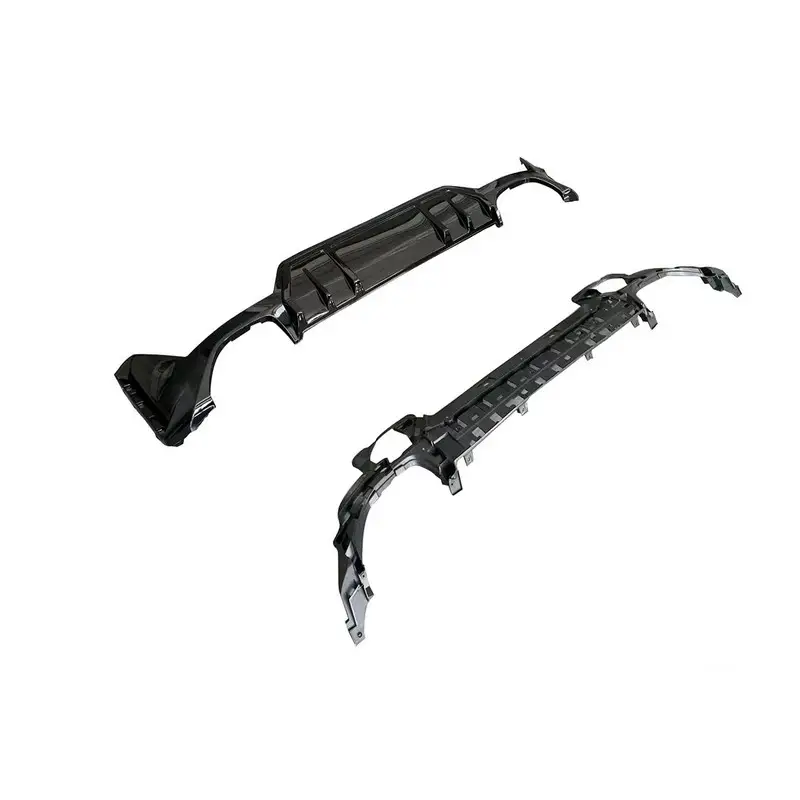 Livraison Express DIFFUSEUR ARRIERE M340 NOIR BRILLANT POUR BMW SERIE 3 G20 G21 LCI (22-24) - AVEC SUPPORTS POUR EMBOUTS
