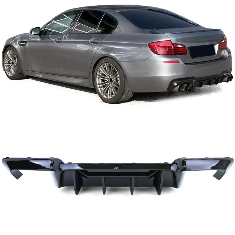 DIFFUSEUR ARRIERE LOOK M5 COMPETITION NOIR BRILLANT POUR BMW SERIE 5 F10-F11 PACK M (10-16) - BERLINE - TOURING Dernière Chance