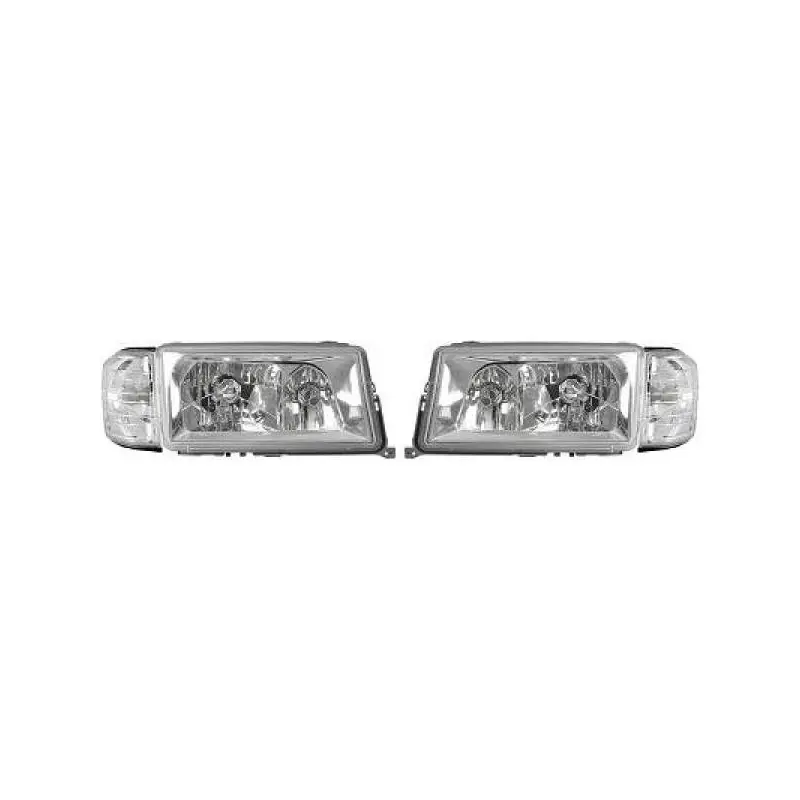 SET DE DEUX PHARES AVANT DESIGN MERCEDES CLASSE E W201 (82-93) - CHROME - H4 / H3 Authentique