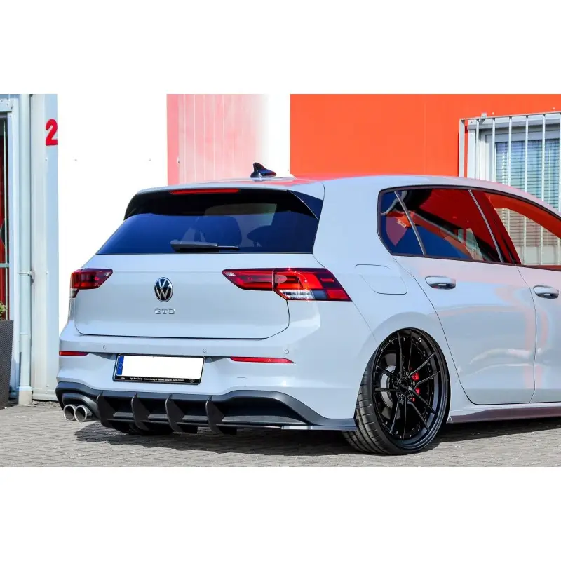 LAME DE DIFFUSEUR ARRIERE POUR VW GOLF 8 GTD (19-24) - NOIR MAT Commander Vite