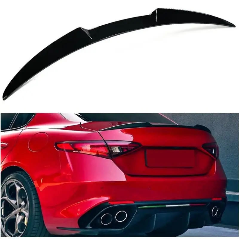 SPOILER DE COFFRE LOOK VELOCE POUR ALFA GIULIA (16-20) - NOIR BRILLANT Quantité Limitée