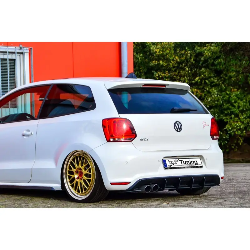 LAME DE DIFFUSEUR ARRIERE POUR VW POLO 6R GT - GTI (09-14) - NOIR MAT Bon Plan