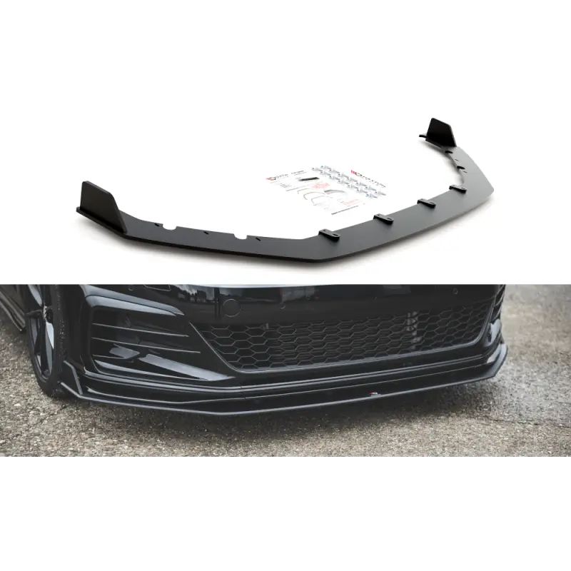 Offre Du Jour Lame Du Pare-Chocs Avant / Splitter VW Golf 7 GTI TCR MAXTON DESIGN - NOIR - ROUGE