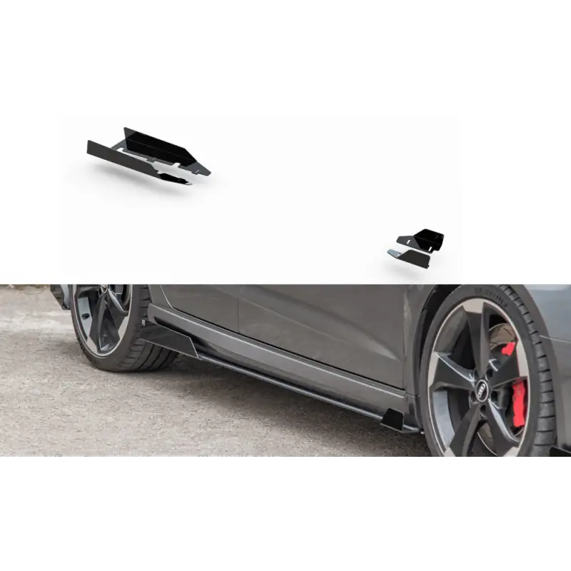 Seulement Aujourd’hui Side Flaps Audi RS3 8V Sportback MAXTON DESIGN - NOIR BRILLANT