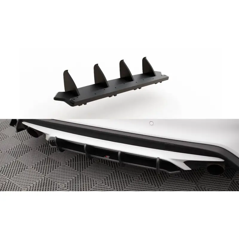 Central Diffuseur Arriere Ford Focus ST Mk4 MAXTON DESIGN - ROUGE Paiement Sécurisé