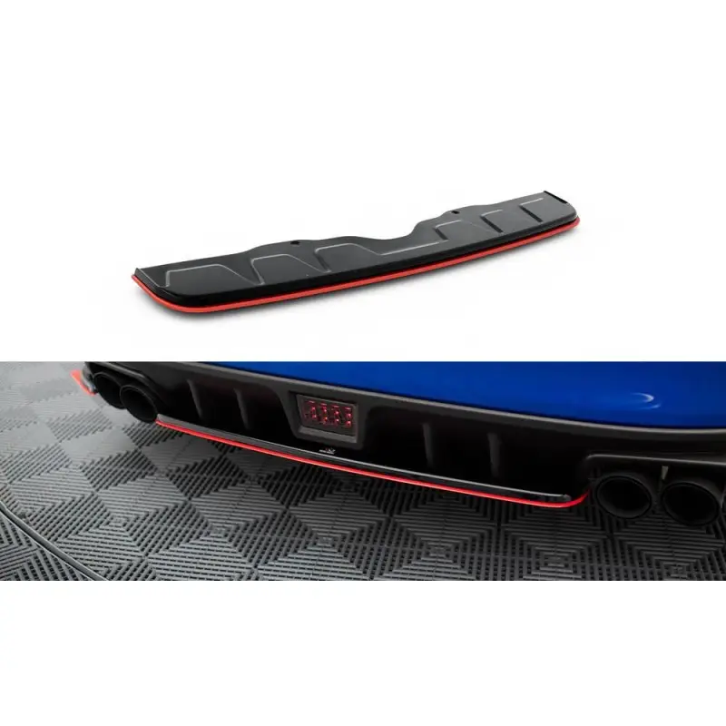 Offre Du Jour CENTRAL ARRIÈRE SPLITTER V.2 SUBARU WRX STI MAXTON DESIGN - ROUGE- NOIR