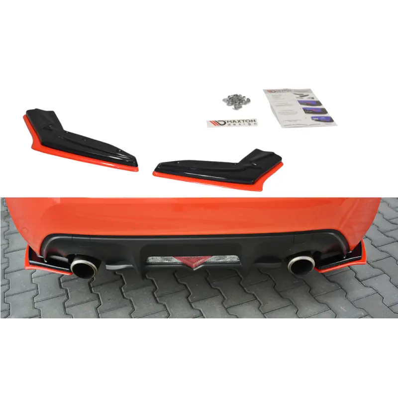 LAME DU PARE-CHOCS ARRIERE V.2 TOYOTA GT86 FACELIFT MAXTON DESIGN - ROUGE - NOIR Usine Directe