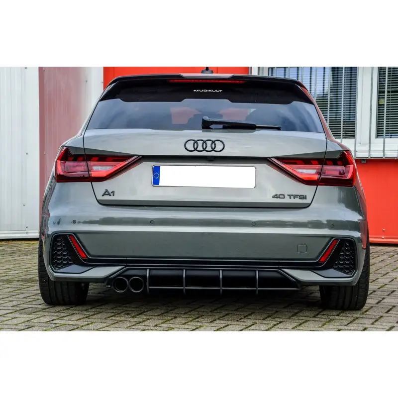 LAME DE DIFFUSEUR ARRIERE POUR AUDI A1 GB S-LINE (18-23) - NOIR MAT Commander Maintenant