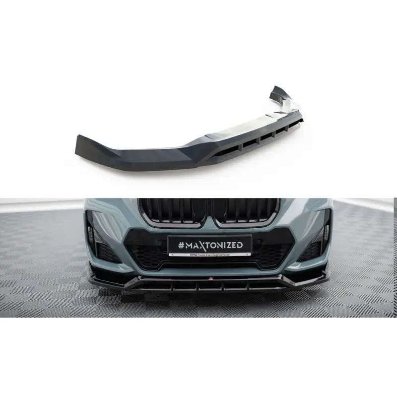 Acheter En Ligne Lame Du Pare-Chocs Avant BMW X1 M-Pack U11 MAXTON DESIGN - FINITION NOIR BRILLANT