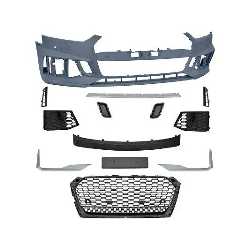 PARE-CHOCS AVANT LOOK RS5 POUR TOUTES AUDI A5 B9 (16-19) - PAS POUR ACC - CALANDRE NOIR Nouvel Arrivage