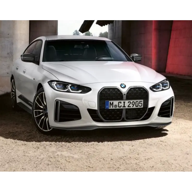 LAME M-PERFORMANCE DE PARE-CHOCS AVANT POUR BMW SERIE 4 G26 (21-24) + I4 GRAN COUPE - AVEC PACK M - NOIR BRILLANTE Dernier Modèle