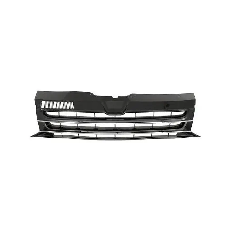 Certifié CALANDRE DESIGN SANS SIGLE POUR VW T5 (09-15) - NOIR + LISERET CHROME