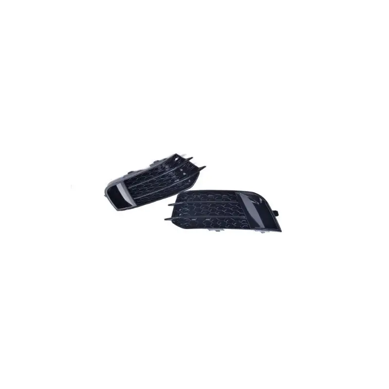 Offre Du Jour 2 GRILLES DE PARE CHOC AVANT LOOK RS1 AUDI A1 8X (10-15) - FINITION NOIR BRILLANT