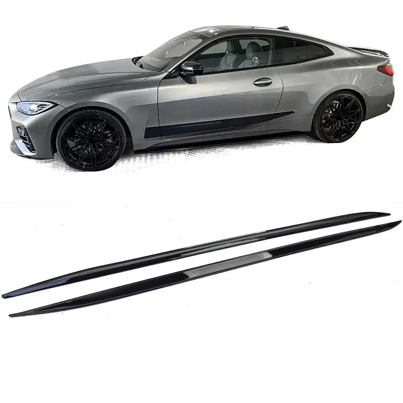 Bon Plan LAMES DE BAS DE CAISSE LOOK M-PERFORMANCE POUR BAS DE CAISSES PACK M POUR BMW SERIE 4 G22 - G23 (20-24) - NOIR BRILLANT