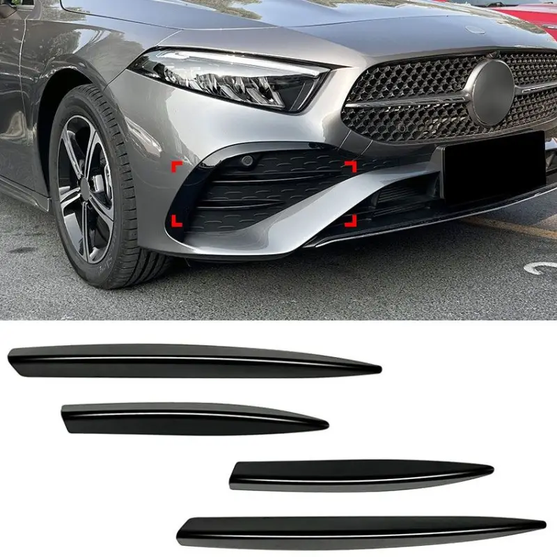 Soldes ECOPES - FLAPLOOK AERO DE PARE-CHOCS AVANT NOIR BRILLANT POUR MERCEDES CLASSE A W177 - V177 (23-24) AVEC PACK AMG