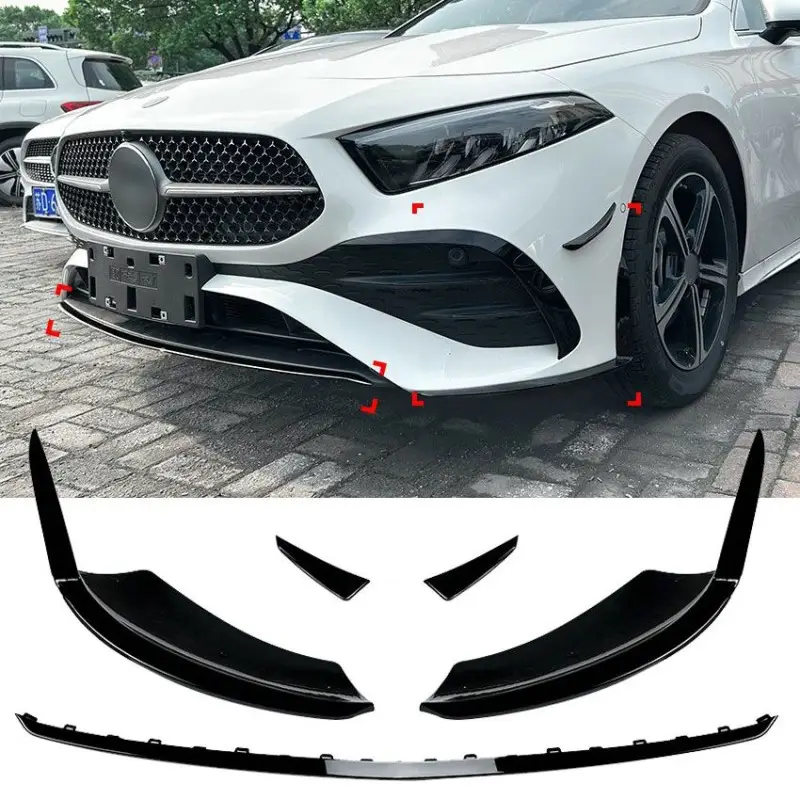 Vente Directe ECOPES - FLAP LOOK AERO - PACK AERO DE PARE-CHOCS AVANT NOIR BRILLANT POUR MERCEDES CLASSE A W177 - V177 (23-24) AVEC PACK AMG