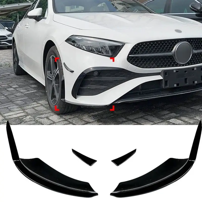 Retour Gratuit ECOPES - FLAPLOOK AERO DE PARE-CHOCS AVANT NOIR BRILLANT POUR MERCEDES CLASSE A W177 - V177 (23-24) AVEC PACK AMG