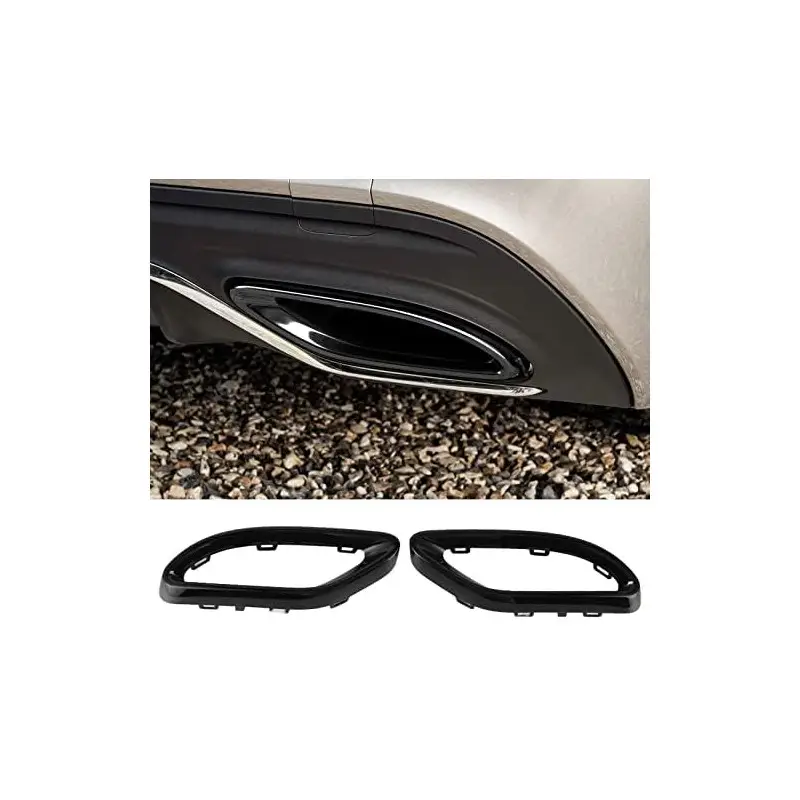 SET DE 2 CACHES EMBOUTS D'ECHAPPEMENT FULL BLACK POUR MERCEDES CLS C257 PACK AMG (18-22) - ORIGINE MERCEDES Offre Exclusive