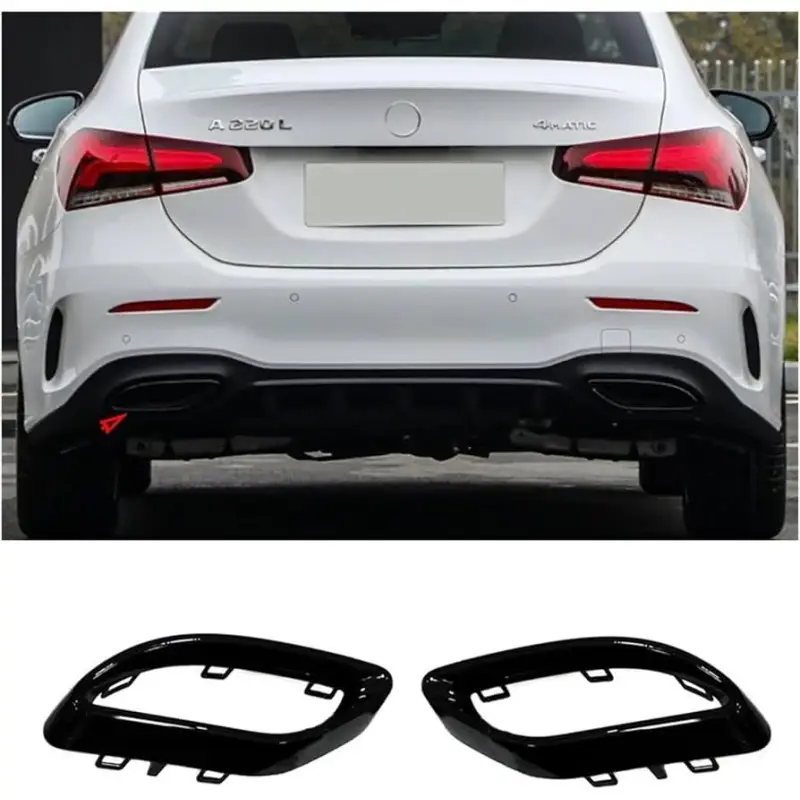 2 CACHES EMBOUTS D'ECHAPPEMENT FULL BLACK POUR MERCEDES CLASSE A W177 V177 PACK AMG (18-25) - ORIGINE MERCEDES Affaire À Saisir