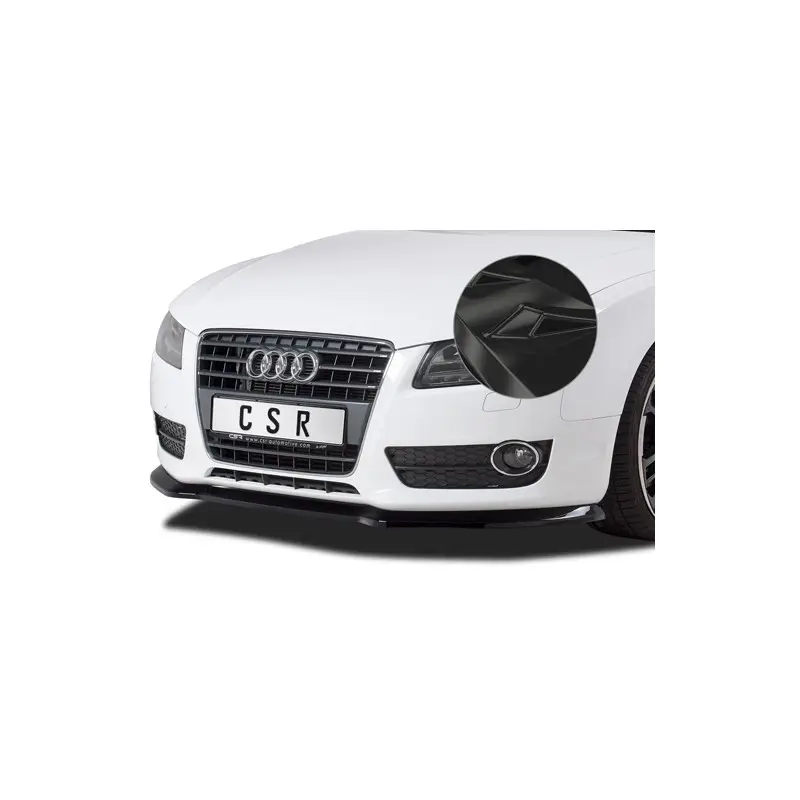 Certifié SPLITTERS - LAME DU PARE-CHOCS AVANT POUR AUDI A5 8T B8 (07-11) - NOIR BRILLANT
