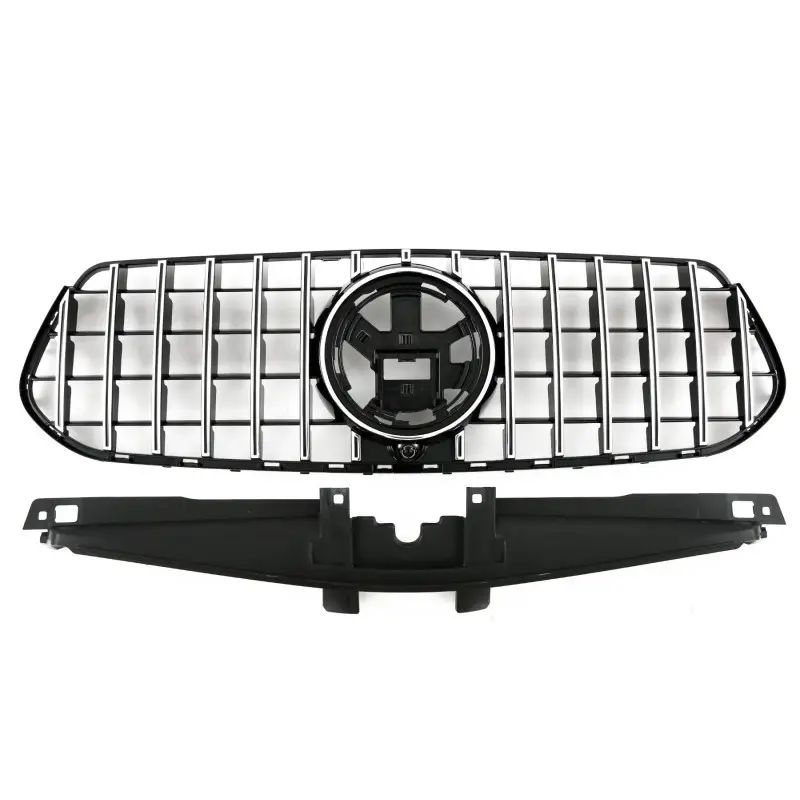 Expédié Aujourd’hui GRILLE DE CALANDRE LOOK GT - GTR PANAMERICANA MERCEDES CLASSE GLE SUV W167 + COUPE C167 PACK AMG FACELIFT (23-24) - NOIR-CHROME
