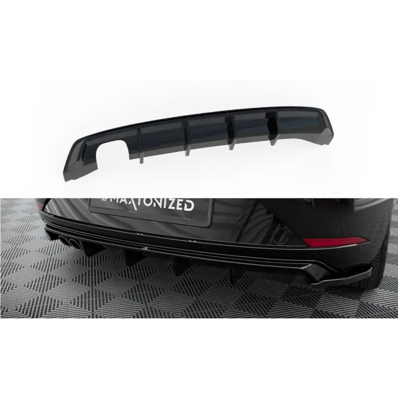 Expédition Rapide DIFFUSEUR ARRIERE COMPLET SEAT LEON MK3 FACELIFT - MAXTONDESIGN - FINITION NOIR BRILLANT