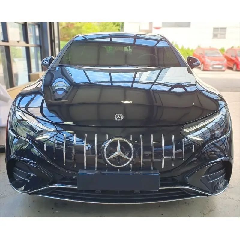 GRILLE DE CALANDRE LOOK GTR POUR MERCEDES EQE V295 (22-24) AVEC PACK AMG -PANAMERICANA AMG GT OPTIK - NOIR - CHROME Affaire À Saisir