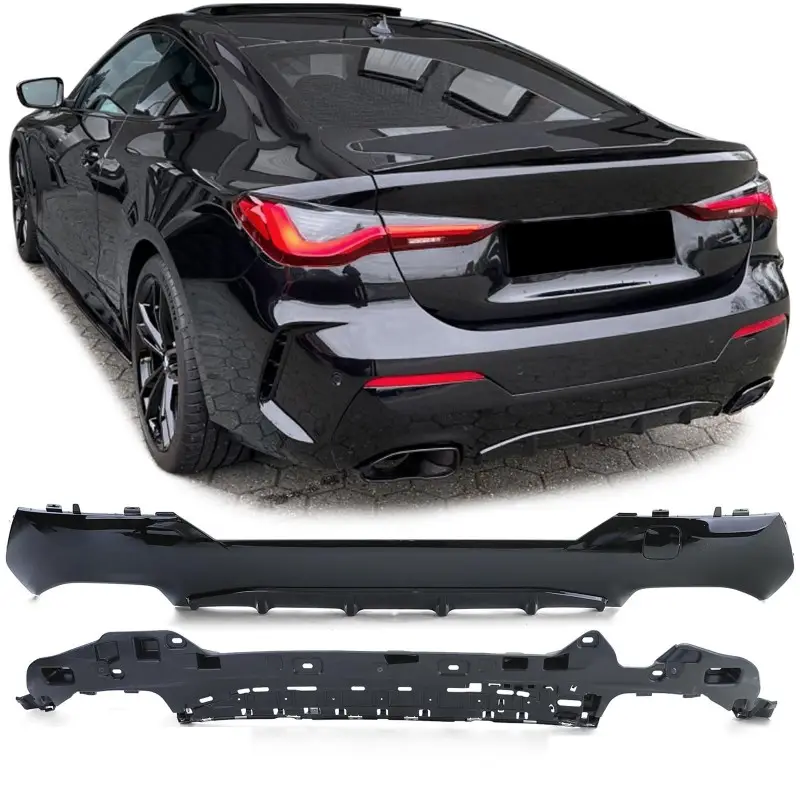 DIFFUSEUR M-PACK NOIR BRILLANT LOOK 440I POUR BMW SÉRIE 4 G22 (21-24) + SERIE 4 G23 CABRIOLET (21-24) Livraison Gratuite