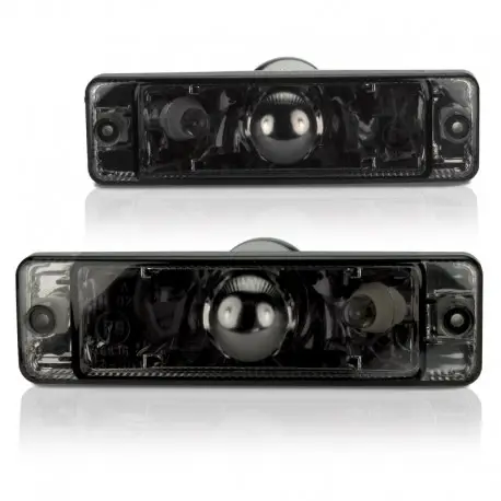 Clignotants, VW Golf/Jetta -07/89, avec feux de position, face lisse teintée noir Prix Promo