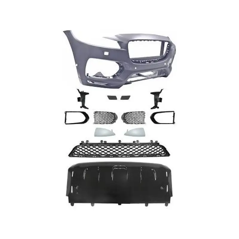 PARE CHOCS AVANT JAGUAR F-PACE(16-) - R-SPORT - MOULURE NOIR- POUR VEHICULE SANS PRECHAUFFAGE DE MOTEUR - A PEINDRE Jusqu’à Épuisement Des Stocks