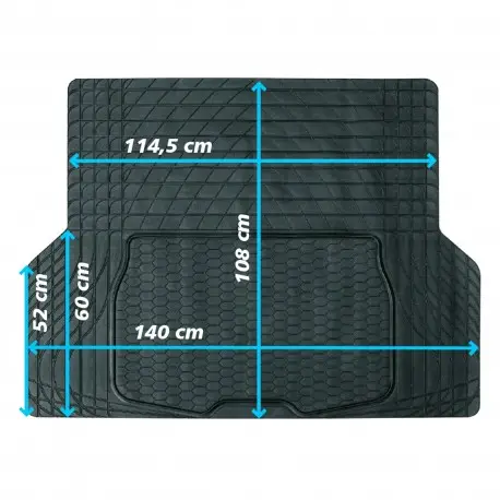 Bacde coffre universel, dim: 108 x 140 cm, couleur: noir, PVC, à couper Meilleure Vente