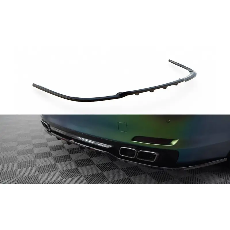 Bon Marché CENTRAL ARRIERE SPLITTER (AVEC BARRE VERTICALE) POUR BMW 7 F01 - MAXTONDESIGN - FINITION NOIR BRILLANT