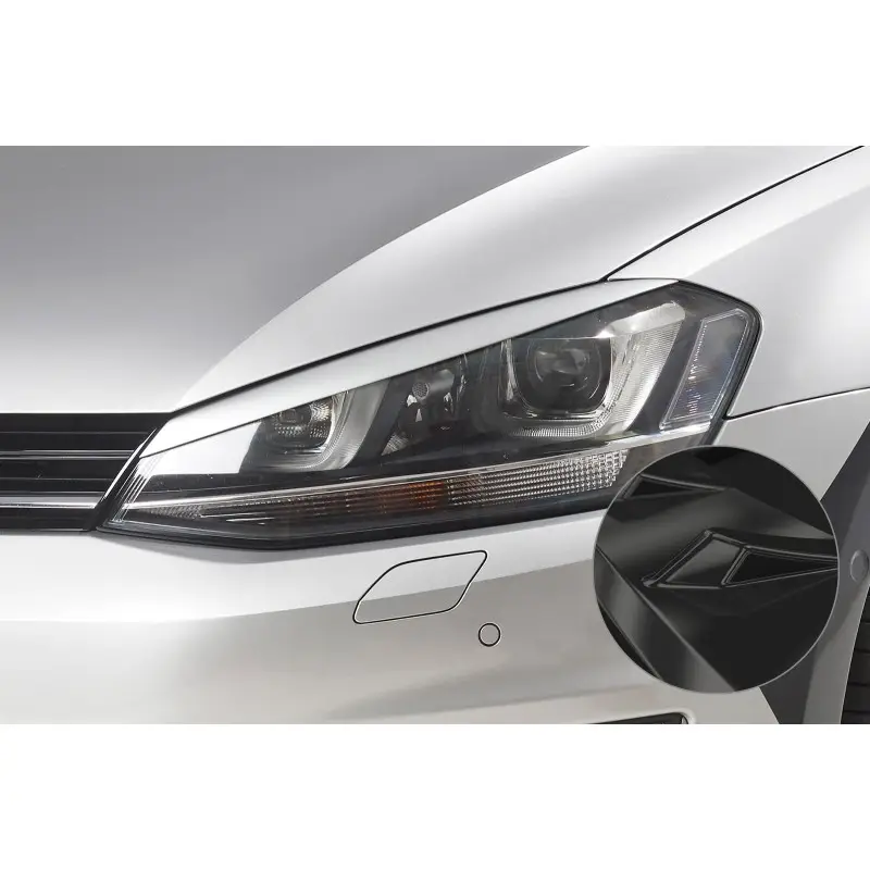 SET DE PAUPIERE DE PHARE POUR VW GOLF 7 PHASE 1 (12-17) - NOIR BRILLANT Livraison Express