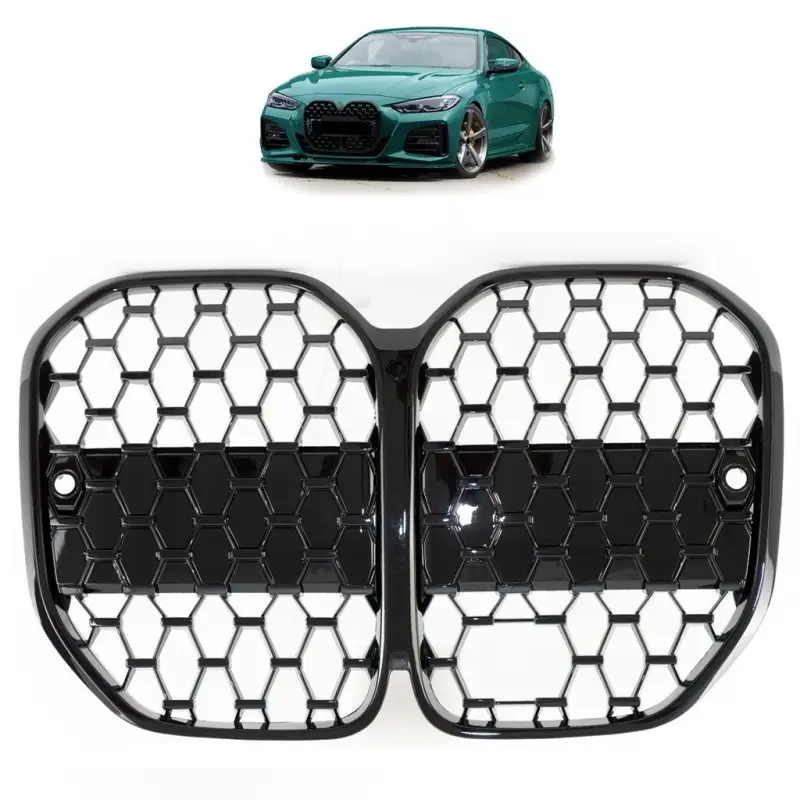 CALANDRE DESIGN DIAMANT NOIR BRILLANT POUR TOUTES BMW SERIE 4 G22 G23 (21-24) - AVEC ACC Super Prix