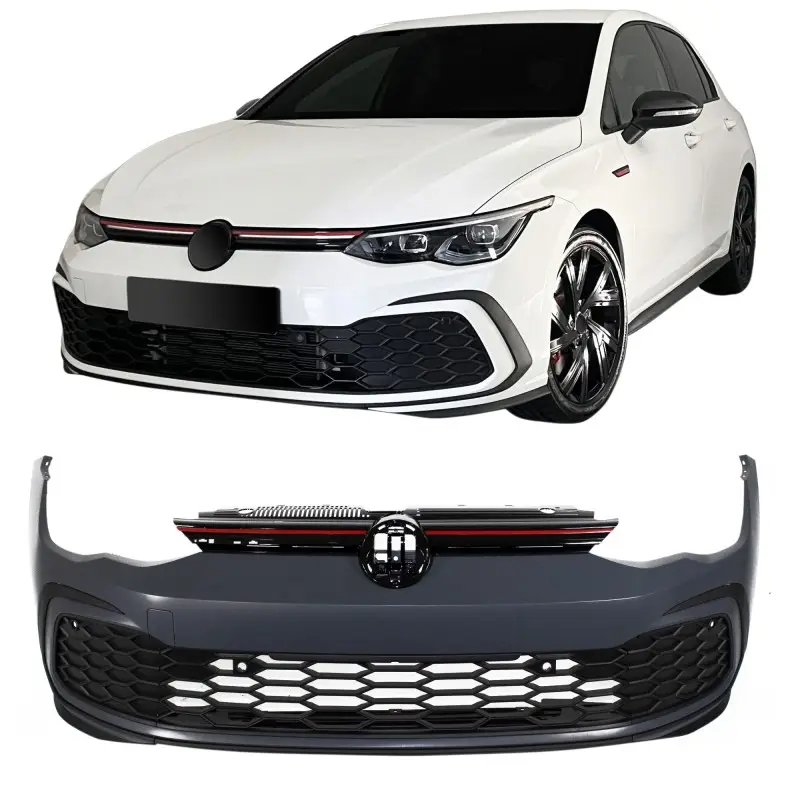 Prix Promo PARE-CHOCS AVANT COMPLET LOOK GTI - GTD POUR VW GOLF 8 (20-24) - LOOK GTI - PAS POUR ANTIBROUILLARDS