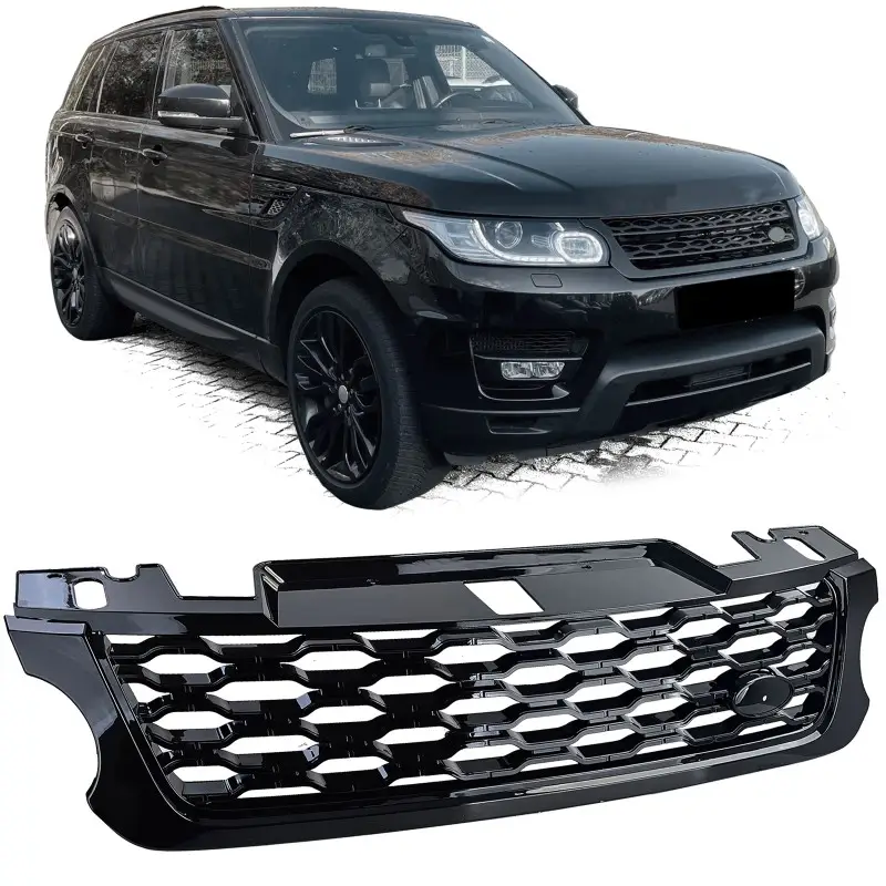 CALANDRE AVANT LOOK SPORT POUR Range Rover Sport (13-17) - FINITION NOIR BRILLANT Prix Réduit