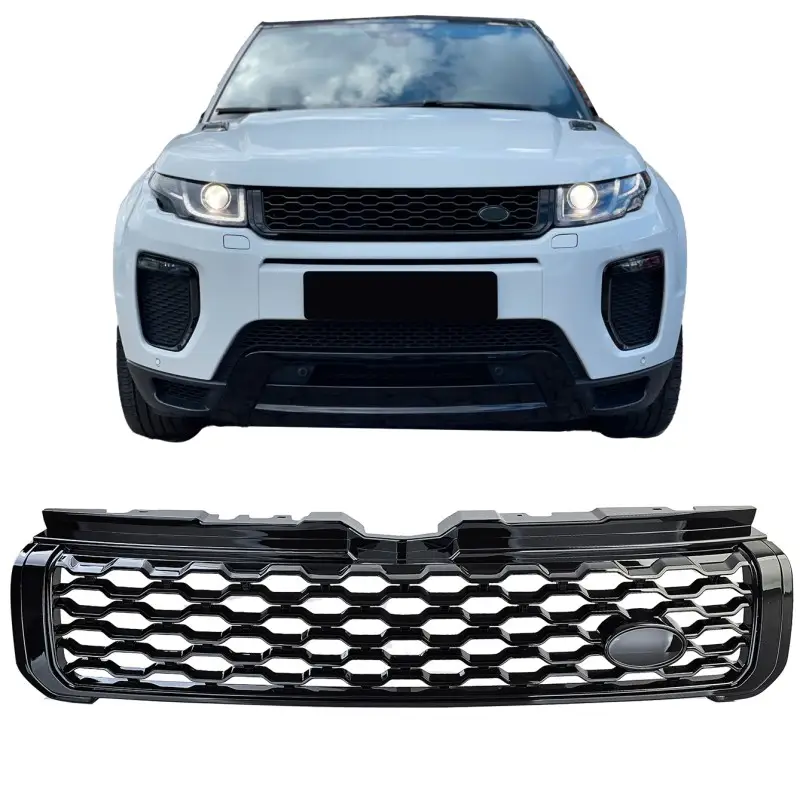 CALANDRE AVANT LOOK SPORT POUR RANGE ROVER EVOQUE (15-18) - FINITION NOIR BRILLANT Retour Gratuit