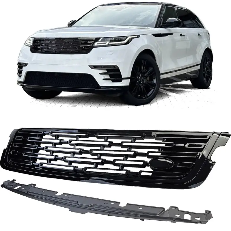 CALANDRE AVANT LOOK SPORT POUR RANGE ROVER VELAR (17-20) - FINITION NOIR BRILLANT - MODEL 1 Réduction