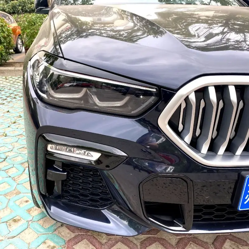 Dernier Modèle SET DE PAUPIERES DE PHARE POUR BMW X5 G05 & X6 G06 (19-23) - NOIR BRILLANT