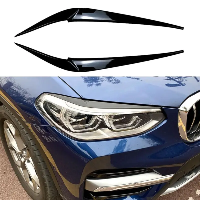 SET DE PAUPIERES DE PHARE POUR BMW X3 G01 & X4 G02 (18-23) - NOIR BRILLANT Achetez Aujourd’hui