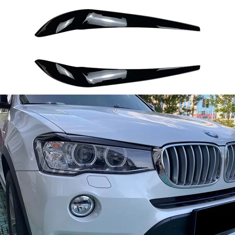 SET DE PAUPIERES DE PHARE POUR BMW X3 F25 LCI & X4 F26 (14-17) - NOIR BRILLANT Top Vente