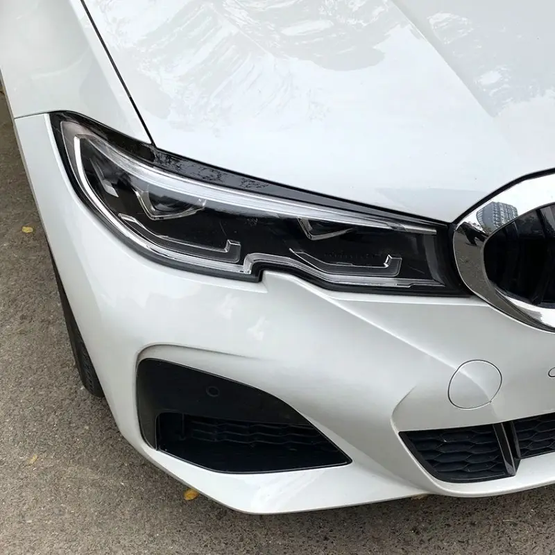SET DE PAUPIERES DE PHARE POUR BMW SERIE 3 G20 G21 (19-22) - NOIR BRILLANT Bon Marché