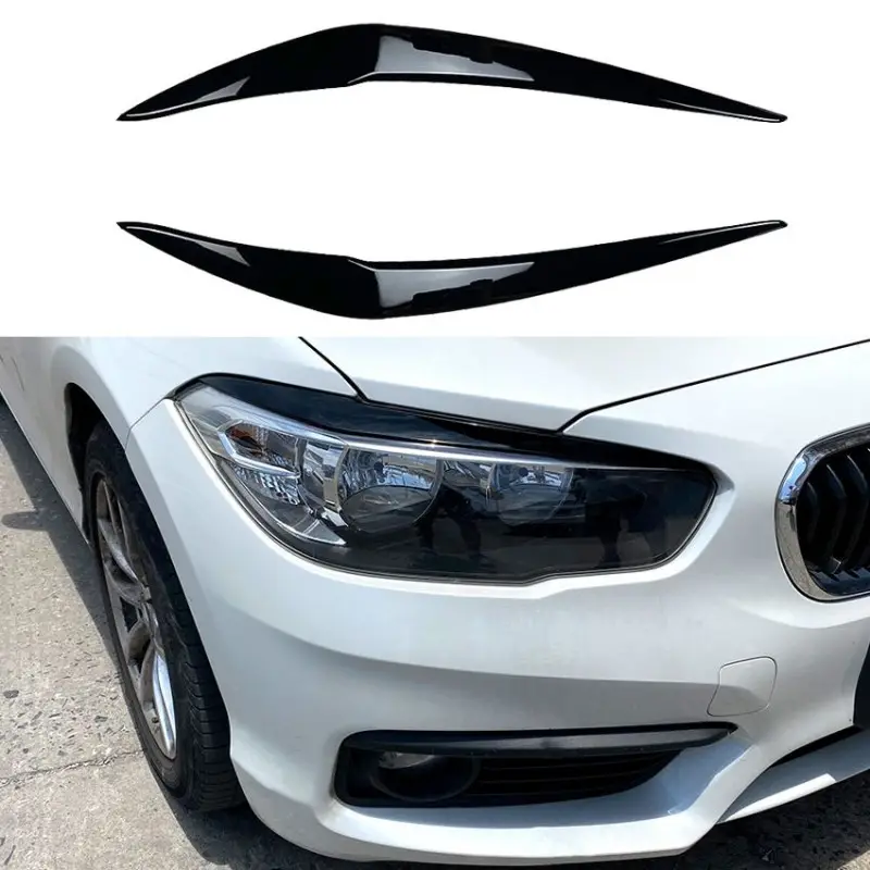 SET DE PAUPIERES DE PHARE POUR BMW SERIE 1 F20 F21 LCI (15-19) - NOIR BRILLANT Jusqu’à Épuisement Des Stocks